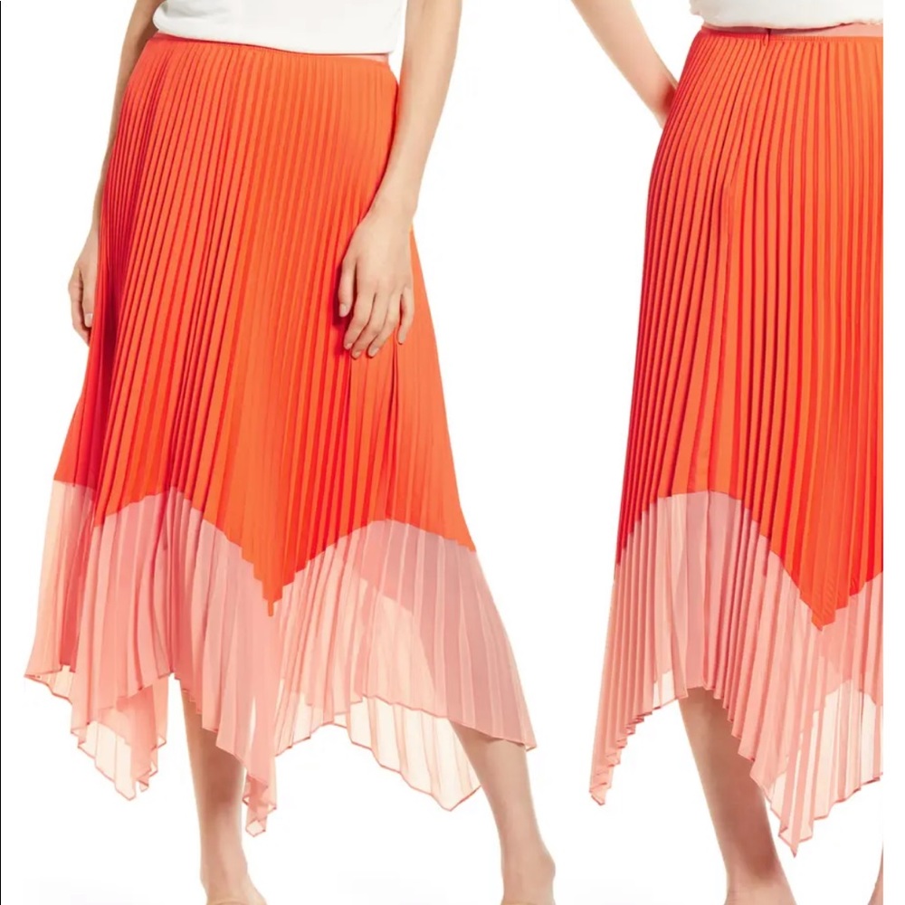 NWT French Connection Ali Colorblock pleated skirt
